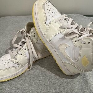 Nike White and Yellow Athletic Shoes